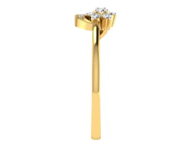 Solitaire Women Engagement Wedding Bypass Rings 3D print model buy