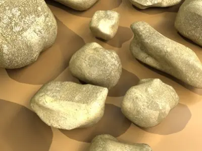 Model Stones 02 High resolution textures 3D model