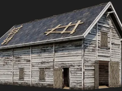 17-18-19-20 - Farm Buildings 4K PBR GameReady Low-poly 3D model