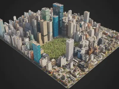 City R4 MAYA Low-poly 3D model