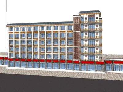 vacation spot-Resort-Fashion Leisure Hotel-090 3D model