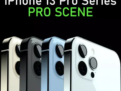 Apple iPhone 13 Pro Max Series Pro Scenes Collection 3D Model Pack