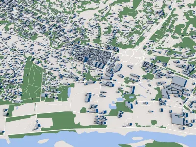 Cityscape Batumi Georgia 3D model purchase