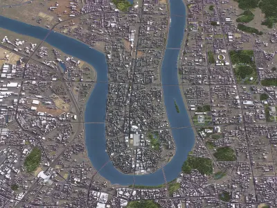 Liuzhou - 3D City Model Low-poly 3D model