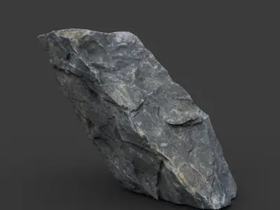 Gray Sharp Rock 220817 Photogrammetry - Ultra HD 16K Textures Low-poly 3D model