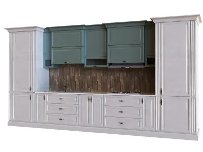 kitchen set 008 PBRMTL Low-poly 3D model