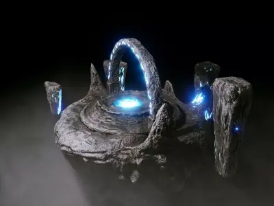 Portal for games Low-poly 3D model