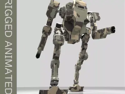 Mech  01 - Hornet Low-poly 3D model