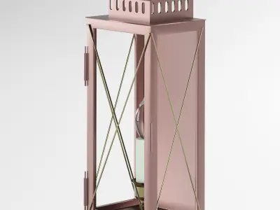 YB-1001 bronze outdoor wall lantern 3D model