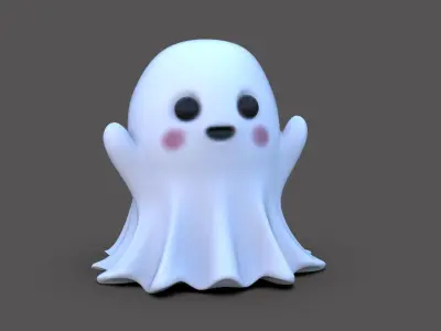 Cute Ghost Lamp 3D print model