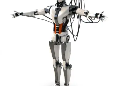 Man cyborg robot 3D model