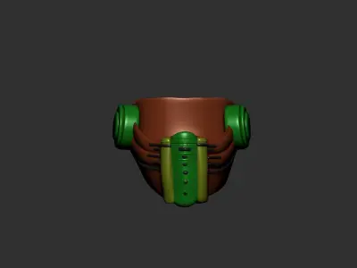 helmet high poly sculpt 3d printable  3D model 66