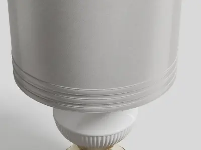 White and Gold lamp classic Low-poly 3D model