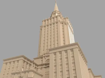 Hotel Leningradskaya Moscow 3D model
