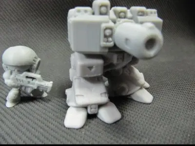 CHIBI-TECH SD - CHIMERA-B PBC TURRET CORE 3D print model