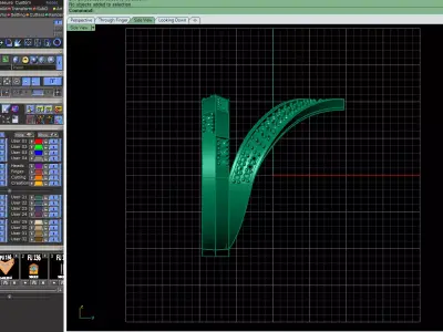Intersected  gold ring 3D print model