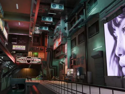 Tunnel Street and Shops 3D model