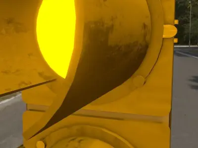  Traffic light  low poly 3D model