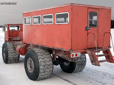  Antarctica Snow Vehicle Rigged for Maya 