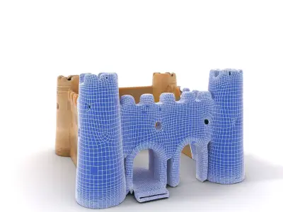 Medieval Fortress Stone model pack Low-poly 3D model