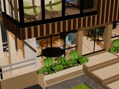 Modern Office Exterior 3D Model 3D model