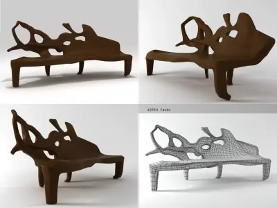 Bench Etno 3D model