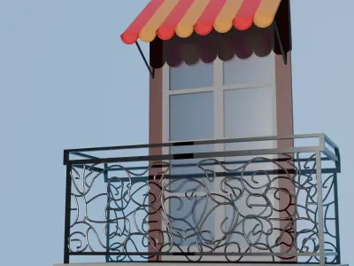 window assets Low-poly 3D model