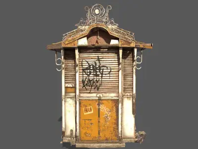 Abandoned Kiosk 3D model