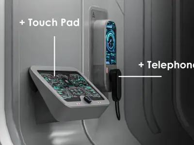 Low Poly Sci-Fi Garage Low-poly 3D model