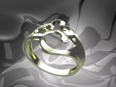 Plain Light Women Ring 3D print model