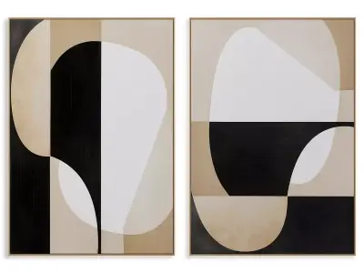 Abstract Painting Frame set 3D model 611