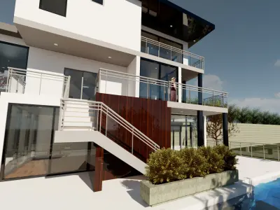 Small Modern House Design 3D model