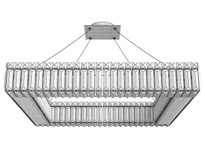 SPARKLING CRYSTAL BLOCK SQUARE CHANDELIER Low-poly 3D model