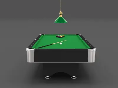 8 Ball Pool Table Setting 3D model
