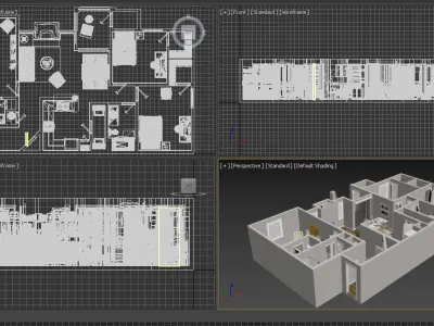 VRAY READY FLOOR PLAN 05 3D model