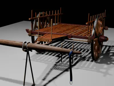 MyanmarCart Fbx and Texture 3D model