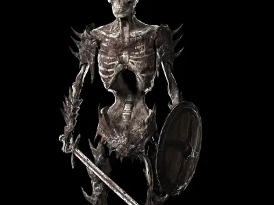 Undead Warrior Low-poly 3D model