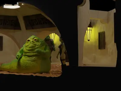 Jabbas Throne Room - Set 6a -Main Entrance Attributes 1-12 scale 3D print model