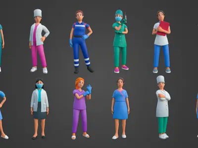 Medical Pack Low-poly 3D model