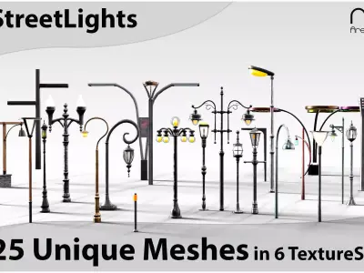 Ac Streetlights Low-poly 3D model
