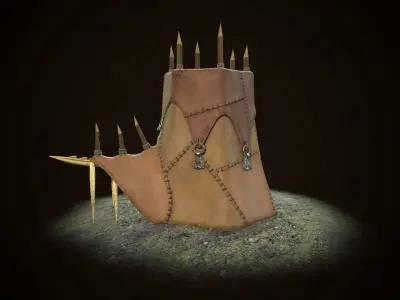 Goblin tent Low-poly 3D model
