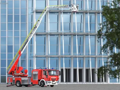  Iveco FF160 Magirus Fire Truck Rigged 