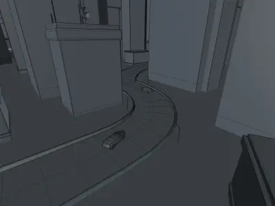 Futuristic Neon City Kitbash  3D model