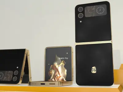 3D Samsung w23 flip Golden Edition 3D model