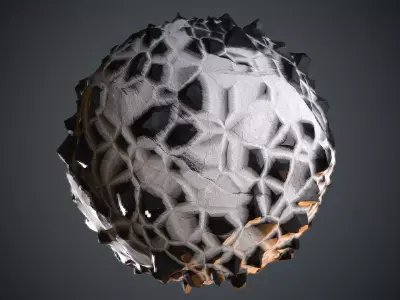 Snowy Obsidian Low-poly 3D model