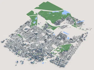 Nanaimo City Canada 3D model