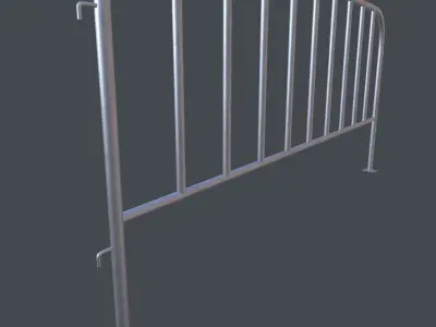 Crowd Control Barrier Low-poly 3D model