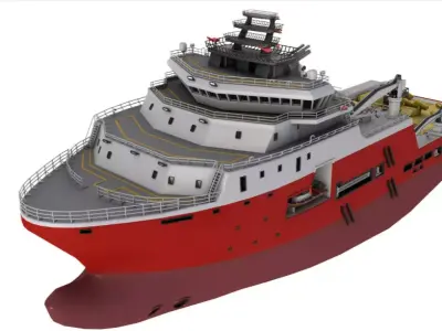 Duchess Anchor Handling Supply Tug Vessel 2 3D model