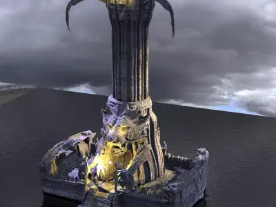 Jaguar Tower Monument Full  3D model