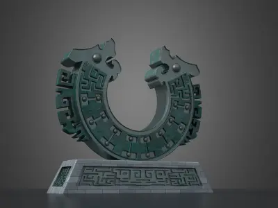 Square sculpture Life Culture urban landmarks 3D model